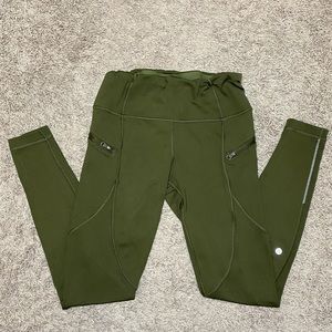 Navy green Lululemon pants